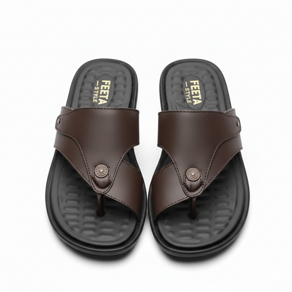 Men Slippers Brown 4008-8