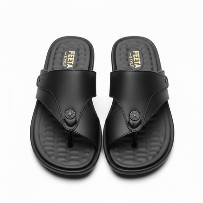 Men Slippers Black 4008-8