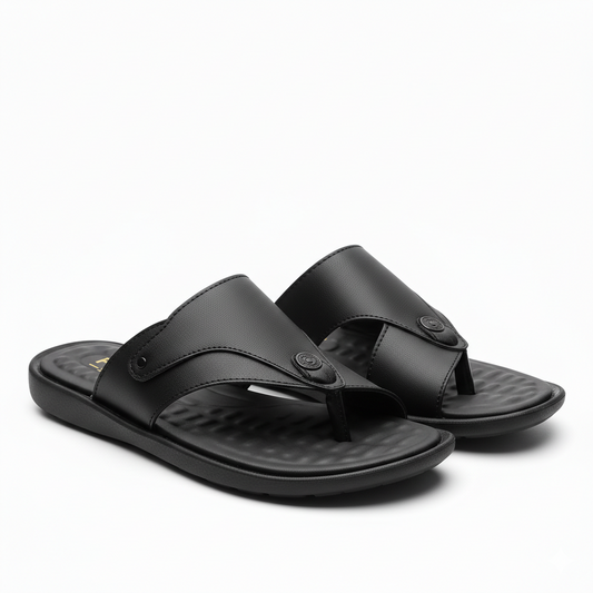 Men Slippers Black 4008-8