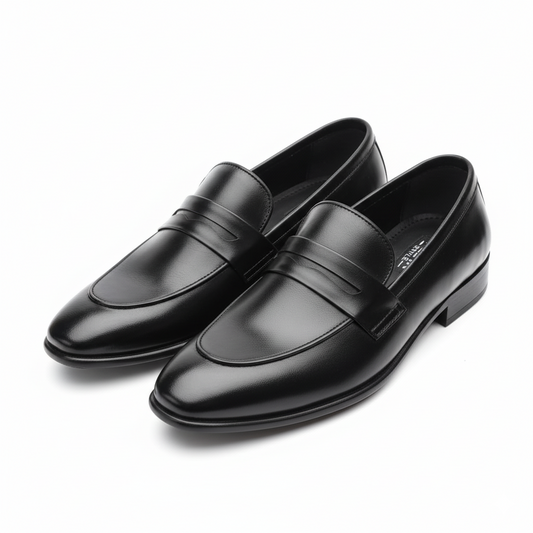 Men Leather Moccassin Black - 2013