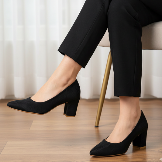 Elegant Black Court Shoes - 645-7