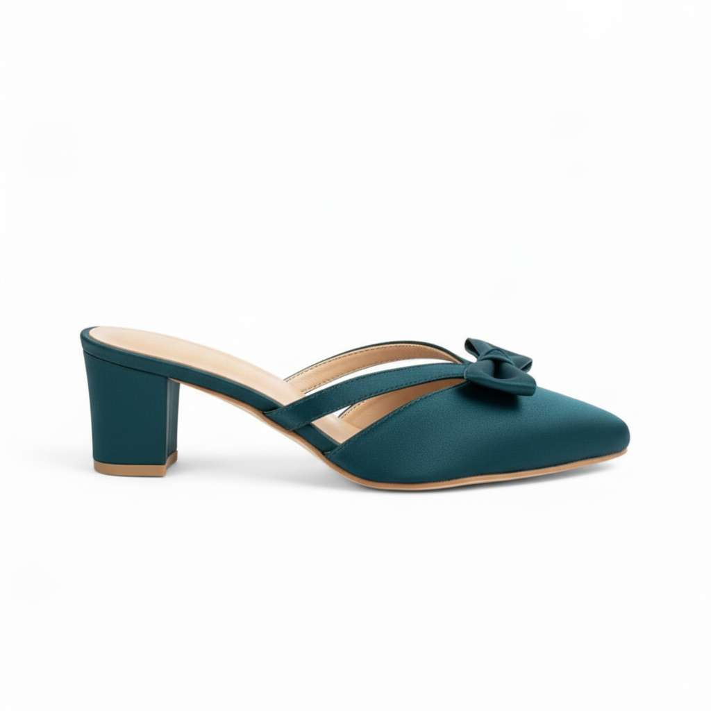 Teal Classic Bow Knot Heels 478-7