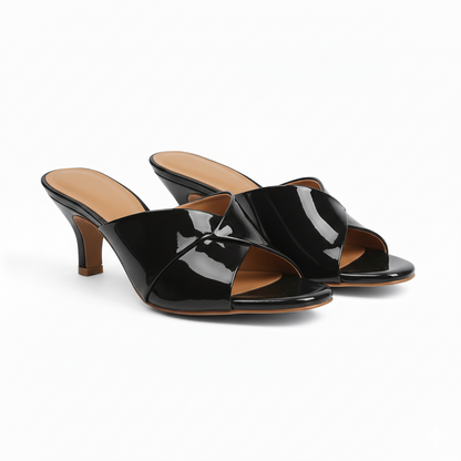 Midnight Gloss Luxe Mule Heels 402-7