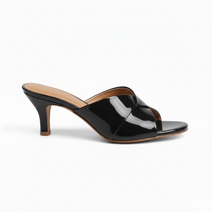 Midnight Gloss Luxe Mule Heels 402-7