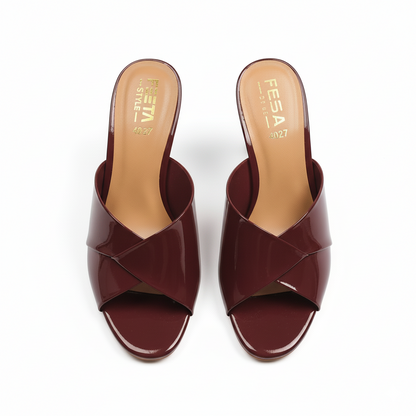 Cherry Gloss Luxe Mule Heels 402-7