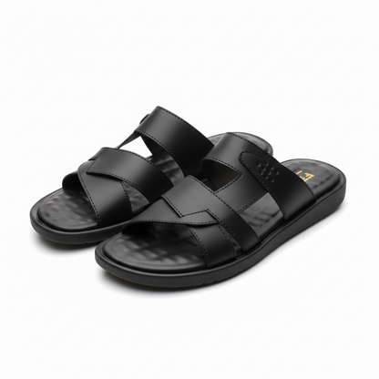 Men Slippers Black 4006-8