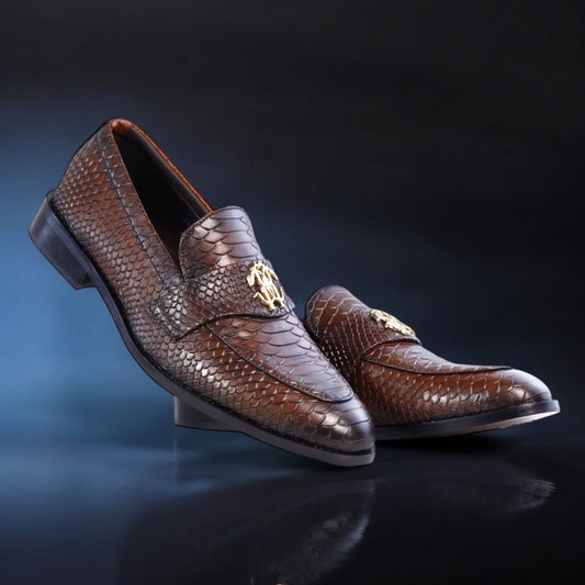 Men Slip On Shoes 2052-8 Brown