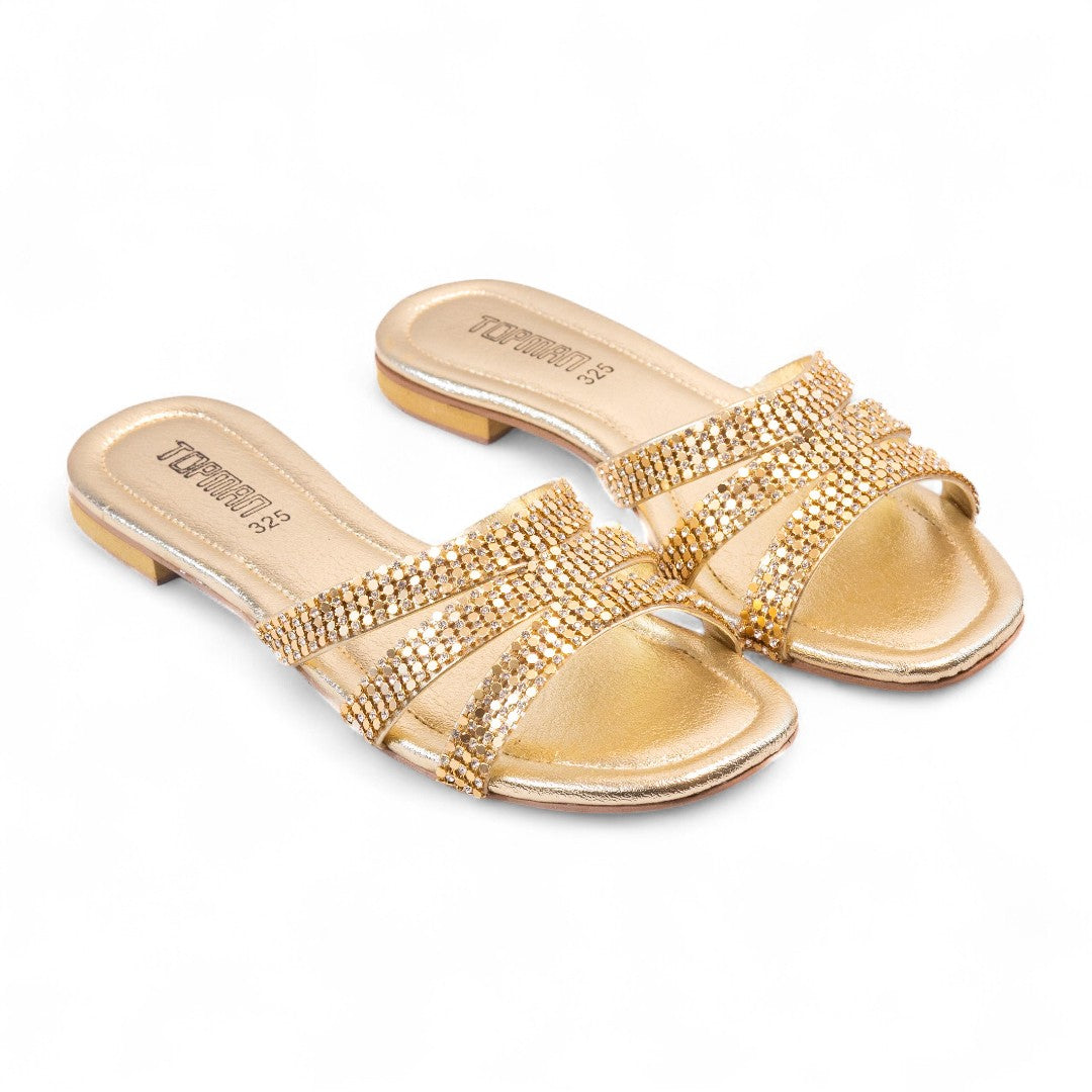 Golden Ladies Formal Slippers 325-7