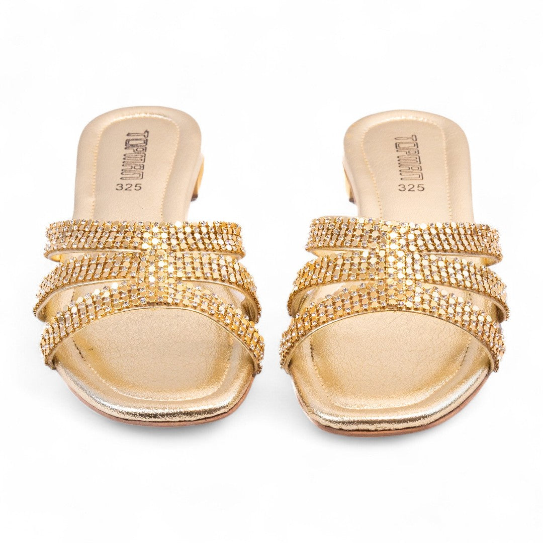 Golden Ladies Formal Slippers 325-7