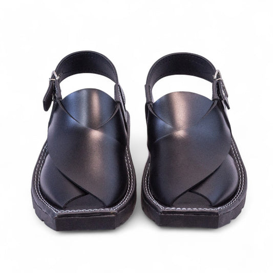 Men Peshawari Sandals Black - 7021-8