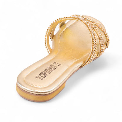 Golden Ladies Formal Slippers 325-7