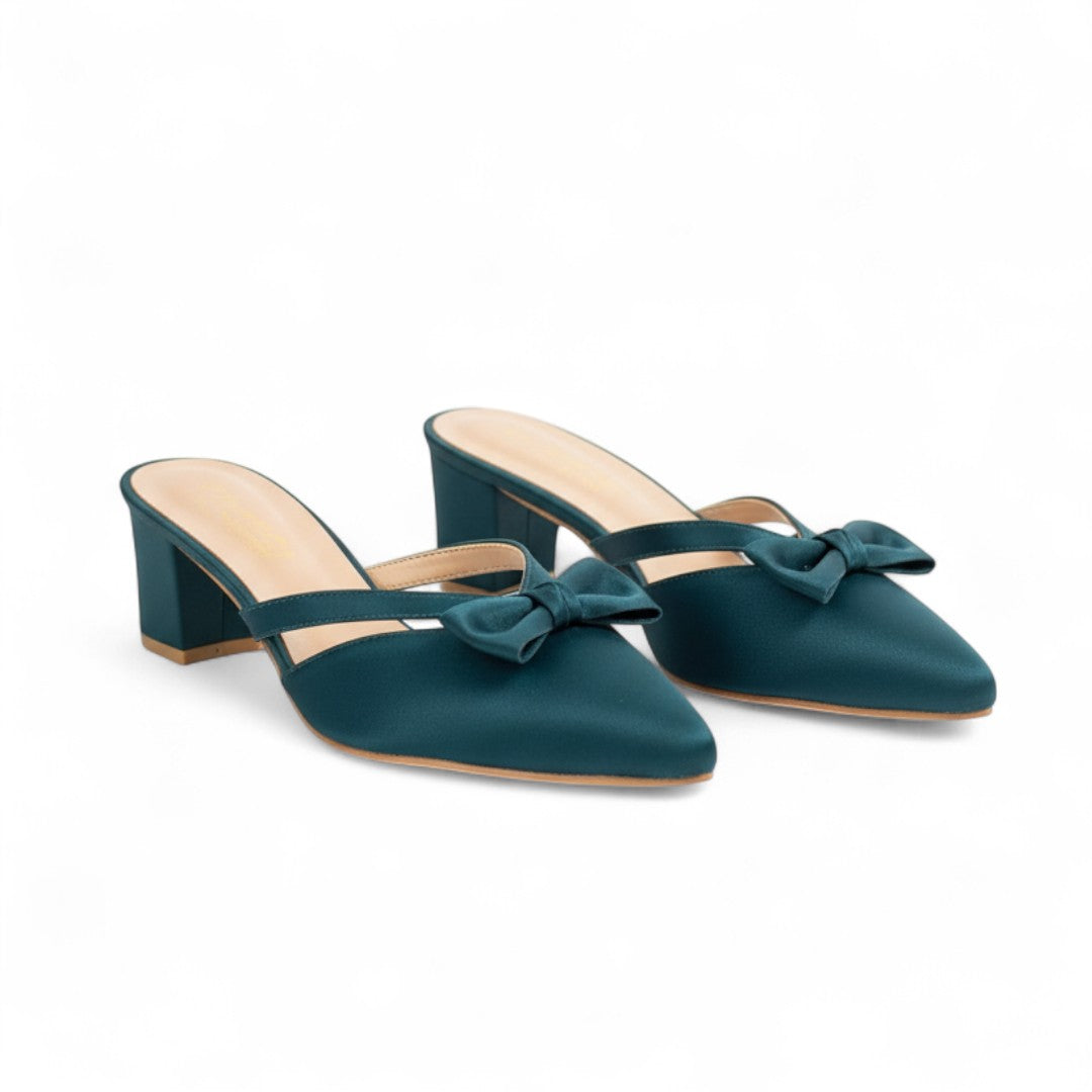 Teal Classic Bow Knot Heels 478-7