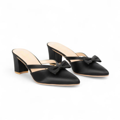 Black Classic Bow Knot Heels 478-7