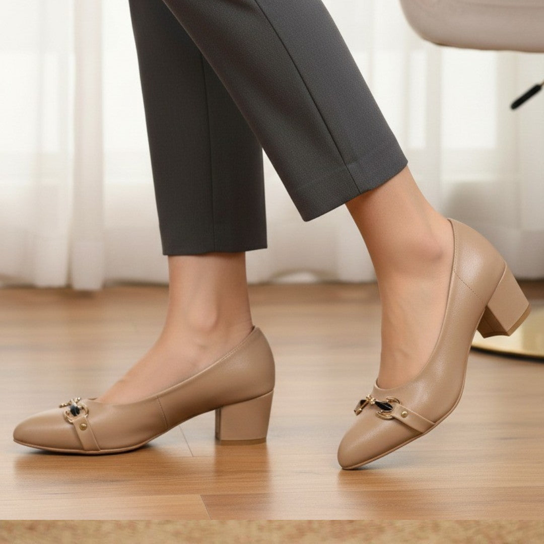 Sierra Beige Women Court Shoes 650-7