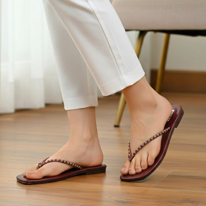 Maroon Casual Fancy Chappal 315-7