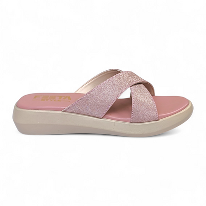 Pink Comfy Casual Slippers 472-7