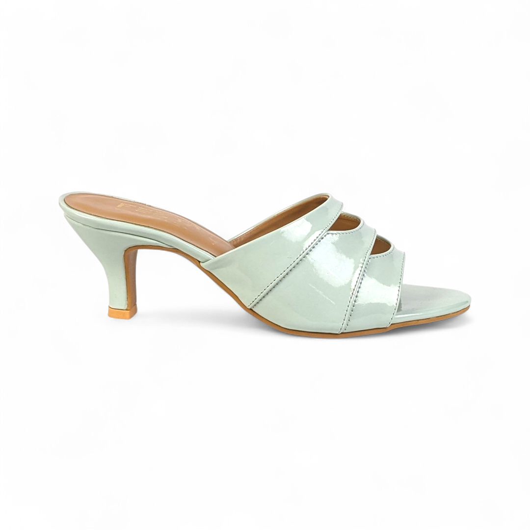 Mint Aqua Luxe Mule Heels 403-7