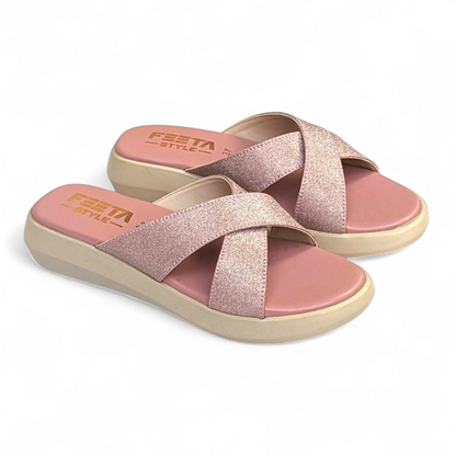 Pink Comfy Casual Slippers 472-7