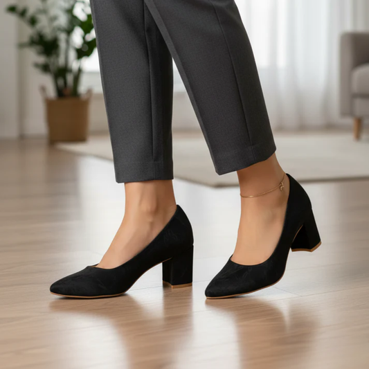 Elegant Black Court Shoes - 645-7