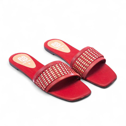 Red Casual Slip Ons 335-7