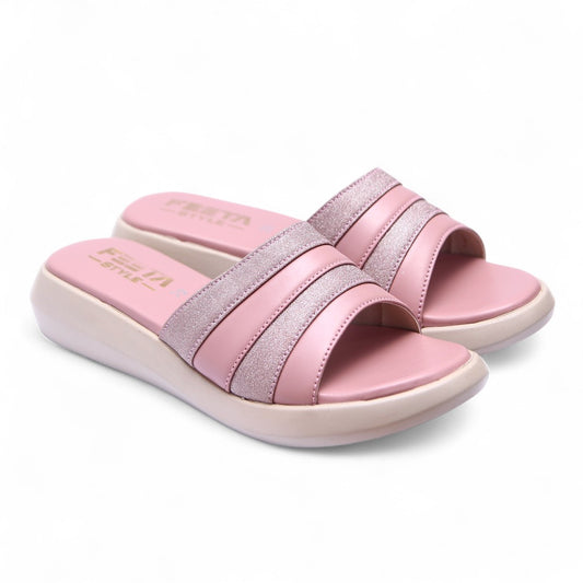 Pink Comfy Casual Slippers 471-7