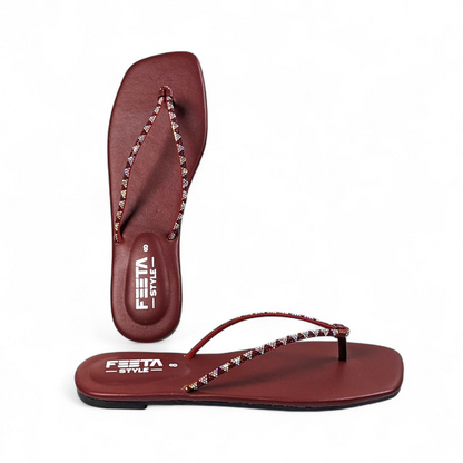 Maroon Casual Fancy Chappal 315-7