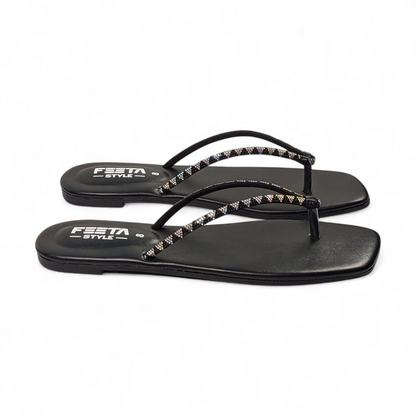 Black Casual Fancy Chappal 315-7