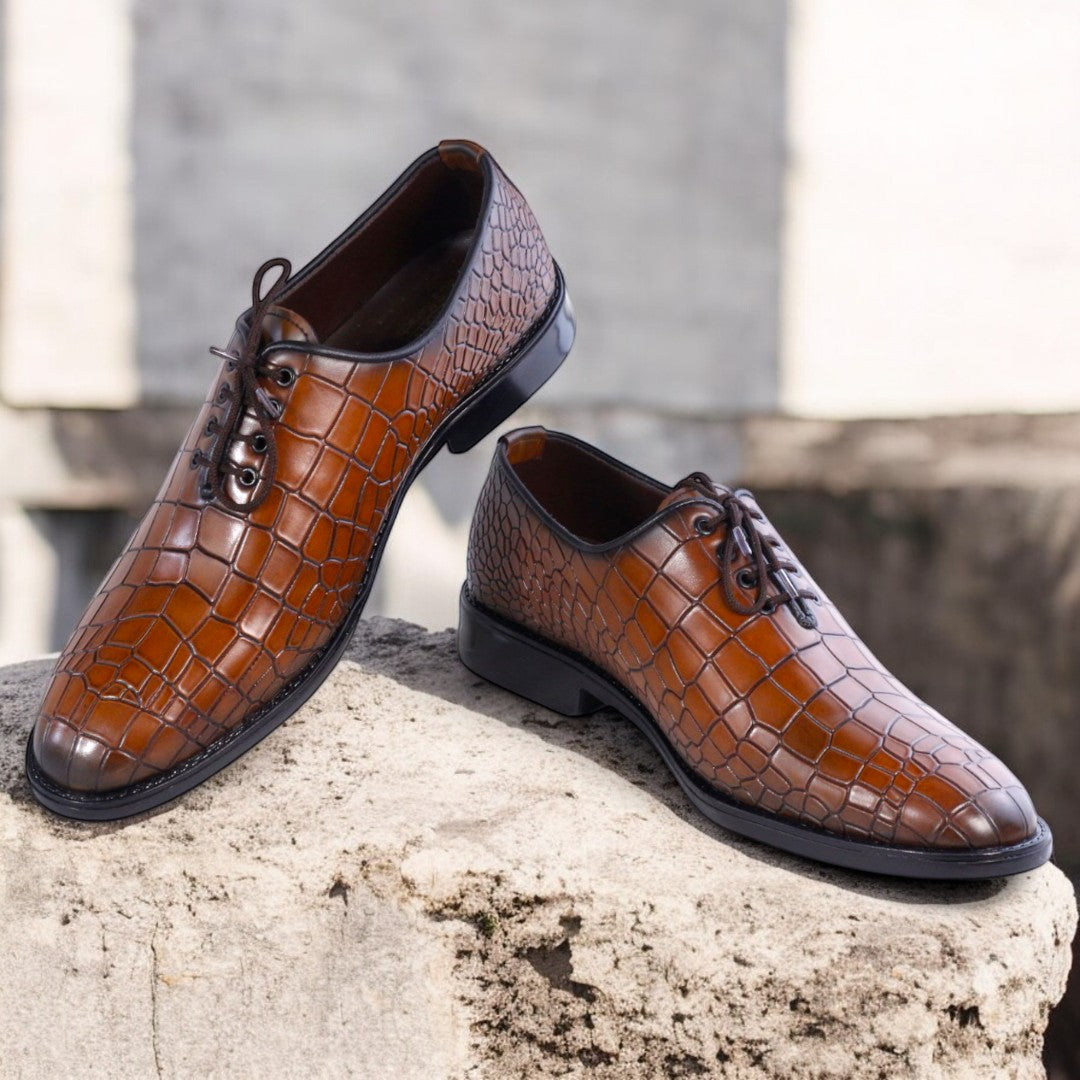 Men Formal Oxford Shoes - 1017-8 Brown